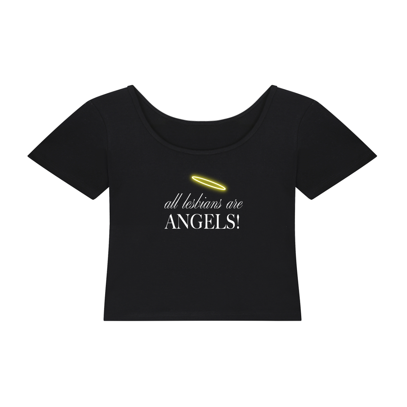 All Lesbians Are Angels | Y2K Baby Tee