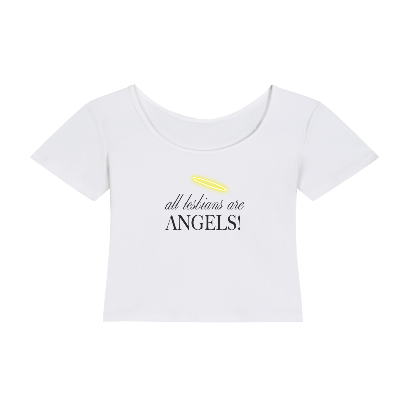 All Lesbians Are Angels | Y2K Baby Tee