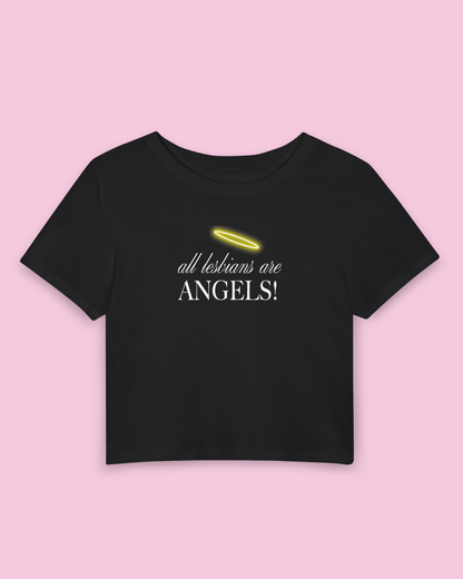 All Lesbians Are Angels | Y2K Baby Tee