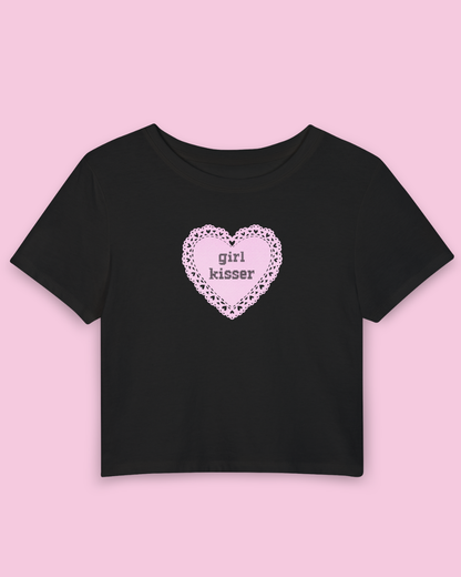 Girl Kisser | Y2K Baby Tee