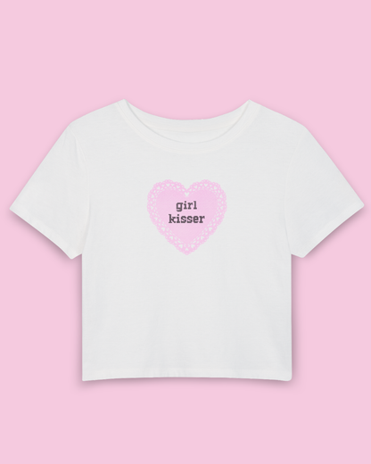 Girl Kisser | Y2K Baby Tee