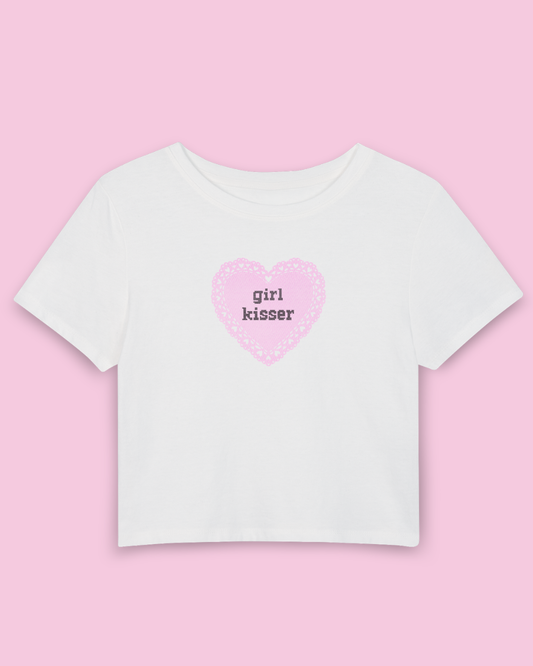 Girl Kisser | Y2K Baby Tee