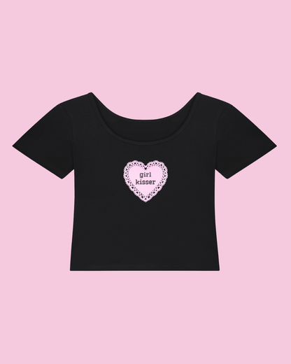 Girl Kisser | Y2K Baby Tee