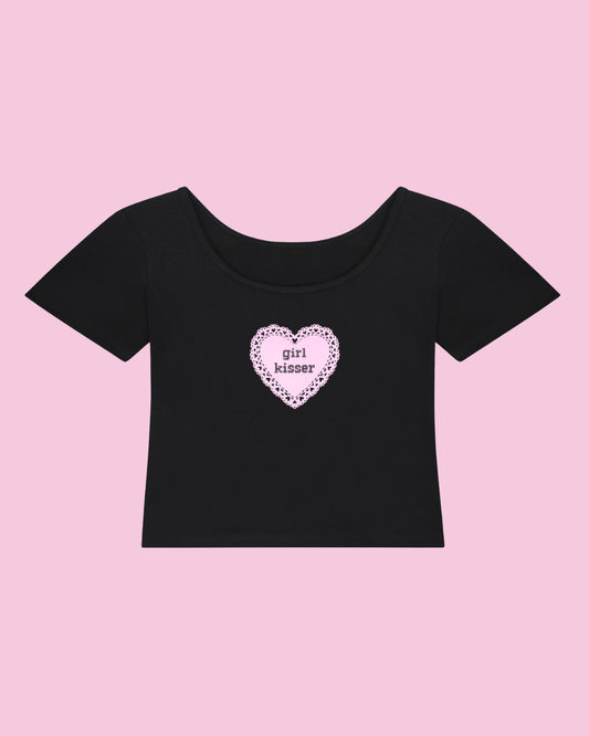 Girl Kisser | Y2K Baby Tee