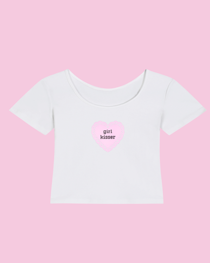 Girl Kisser | Y2K Baby Tee