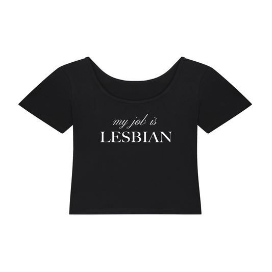 My Job is Lesbian | Y2K Baby Tee