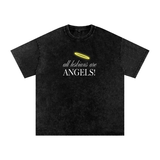 All Lesbians Are Angels Oversized Tee
