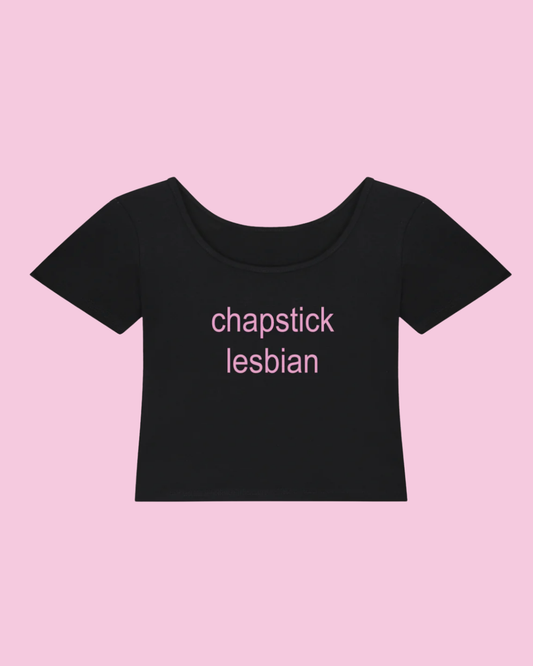 Chapstick Lesbian | Y2K Baby Tee