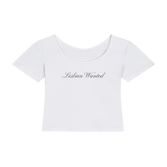 Lesbian Wanted | Y2K Baby Tee