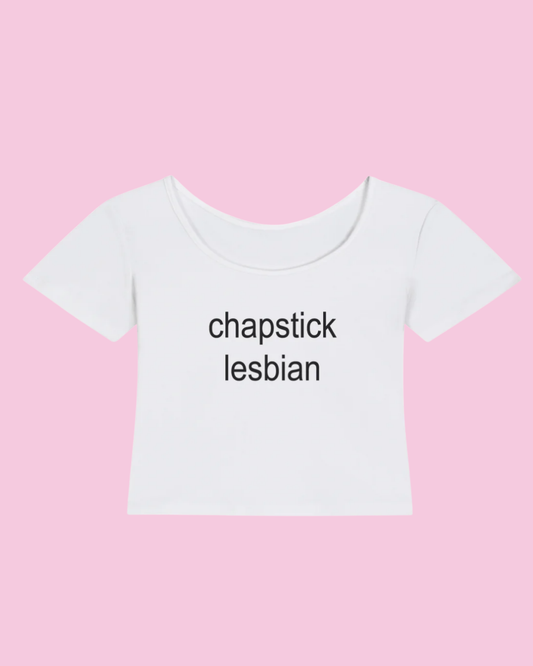 Chapstick Lesbian | Y2K Baby Tee