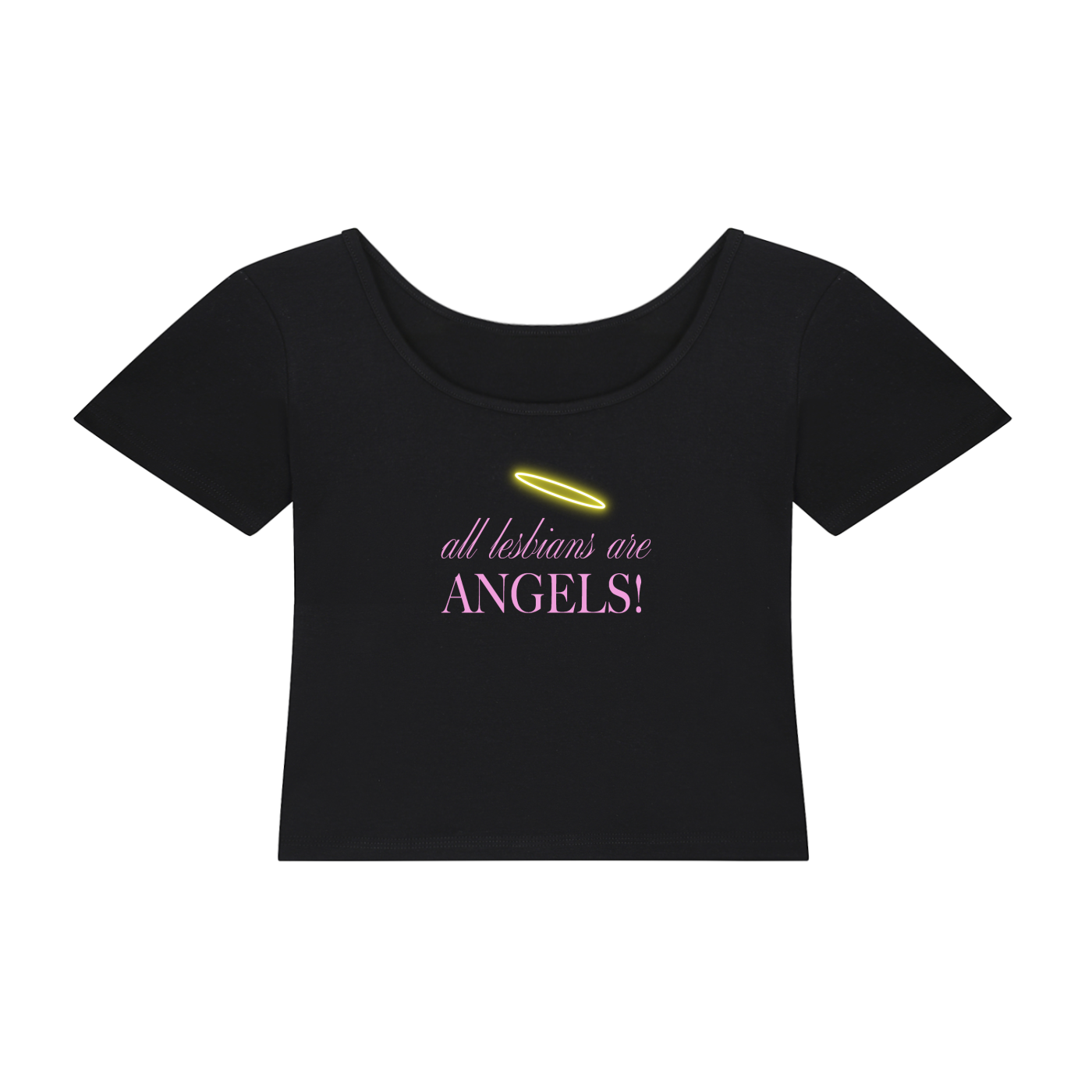 All Lesbians Are Angels | Y2K Baby Tee