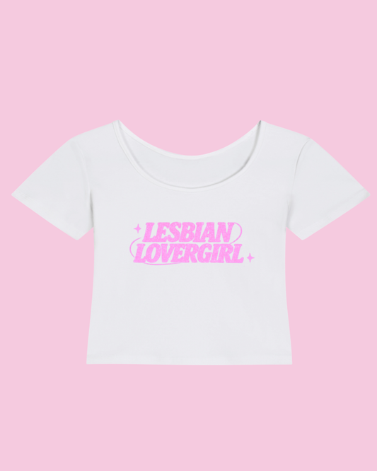 Lesbian Lovergirl | Y2K Baby Tee