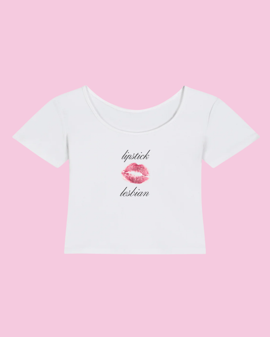 Lipstick Lesbian | Y2K Baby Tee