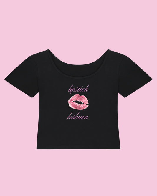 Lipstick Lesbian | Y2K Baby Tee