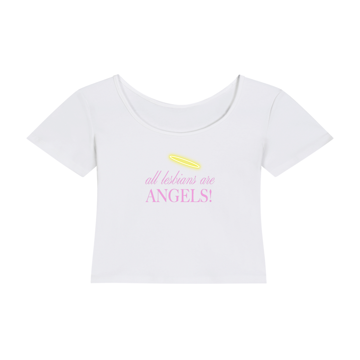 All Lesbians Are Angels | Y2K Baby Tee