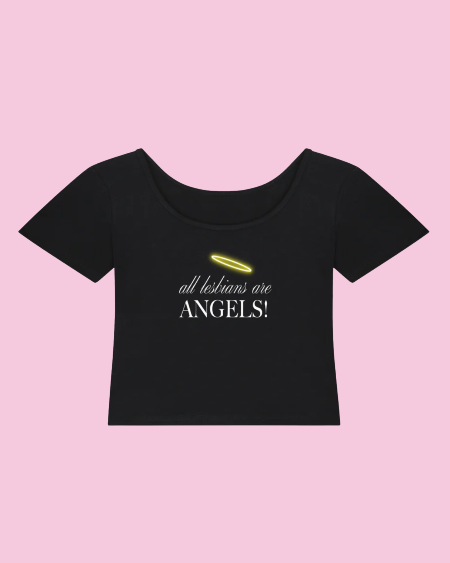 All Lesbians Are Angels | Y2K Baby Tee