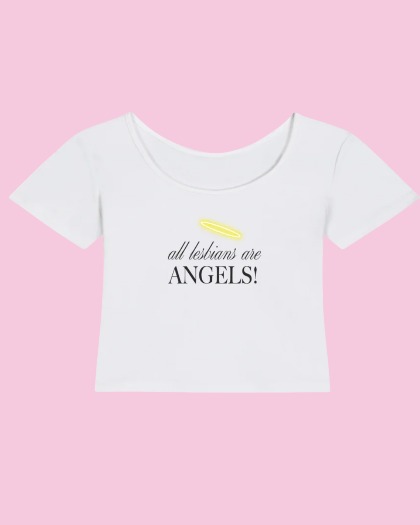 All Lesbians Are Angels | Y2K Baby Tee