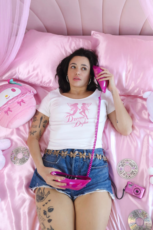 Dream Dyke Logo | Y2K Baby Tee