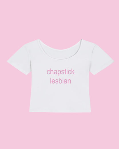Chapstick Lesbian | Y2K Baby Tee