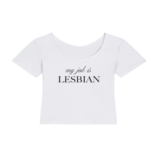 My Job is Lesbian | Y2K Baby Tee