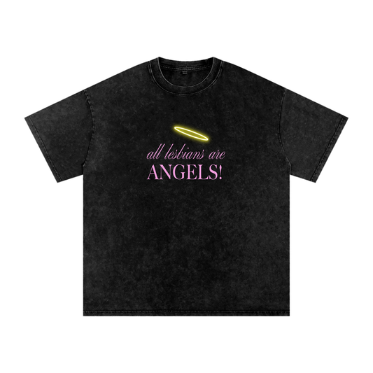 All Lesbians Are Angels Oversized Tee